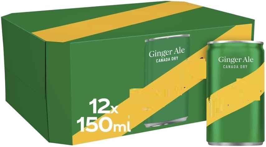 Canada Dry Ginger Ale 12x150ml - Refreshing 12 Pack (150ml) Cans