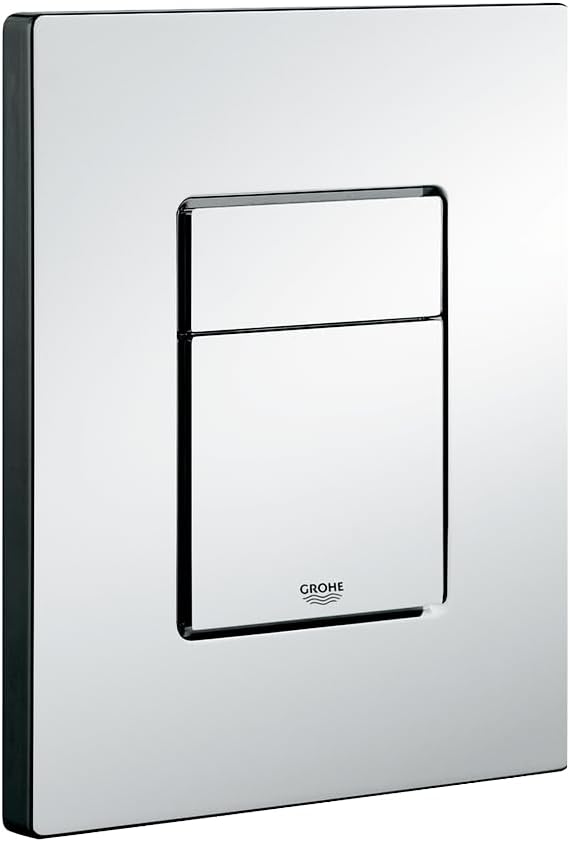 GROHE Skate Cosmopolitan Flush Plate for Concealed Gd2 Cisterns, Water-Saving, Dual Flush with Start-and-Stop Activation, Easy to Install, Chrome, 38732000