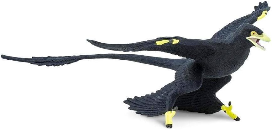 Safari Ltd. Microraptor Figurine - Detailed 6.6" Four-Winged Dinosaur Figure - Educational Toy for Boys, Girls, and Kids Ages 3+