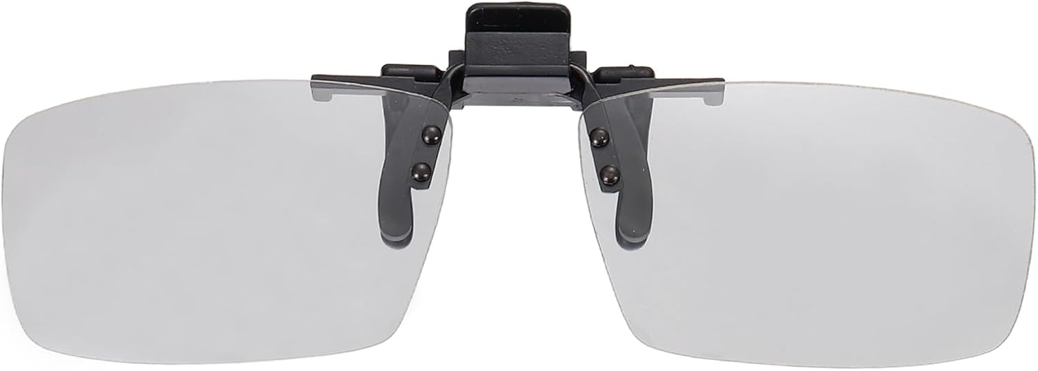 sourcing map Polarized Clip-on 3D Glasses, Passive Circular 3D Viewing Glasses Frame for Anaglyph Movies Theater Games TV Photo Projectors