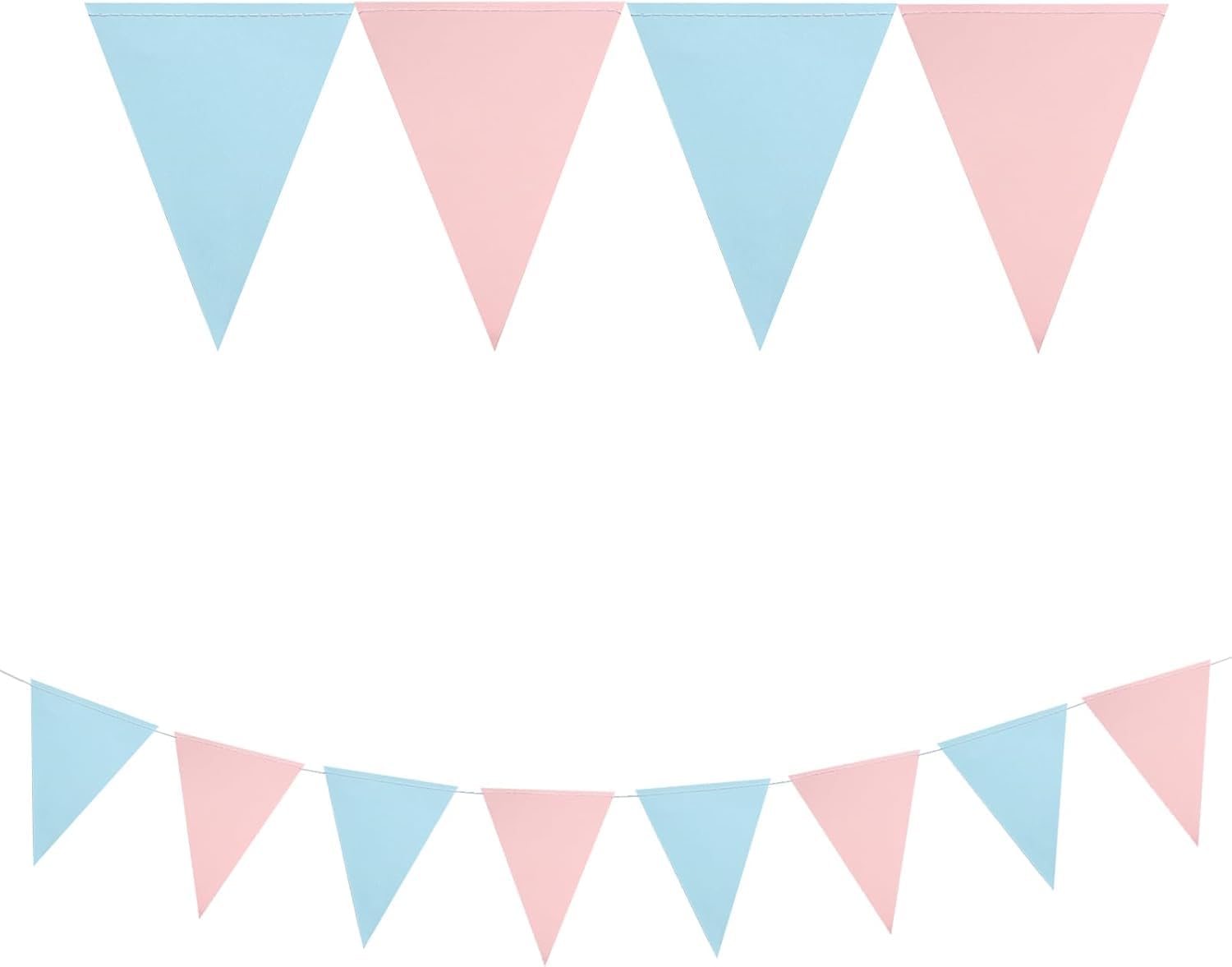 RKMYTR Gender Reveal decoration banner ，Pink and Blue Bunting Banner for Boy or Girl Baby Shower, Gender Reveal Theme, Birthday Theme Decoration，Birthday Ideas Event Party Supplies