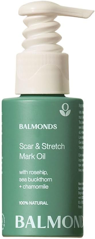 Balmonds Scar and Stretch Mark Oil 50ml - 100% Natural Blend of Rosehip, Borage and Sea Buckthorn Oils - Helps Improve The Appearance of Scars, Uneven Skin Tone, Acne Scars & Stretch Marks