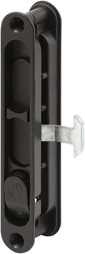 Prime-Line A 202 Diecast Black, Flush Sliding Screen Door Latch (Single Pack)