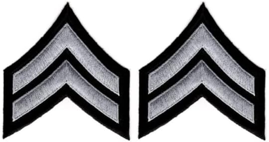 Uniform Patches- Medium Gray Chevron Patches on Black Backing for Law Enforcement, Sheriff, Police, Security - 3-inch Wide - Corporal Stripes - Police Patch Corporal Chevron (Cpl Patch) (Pair)