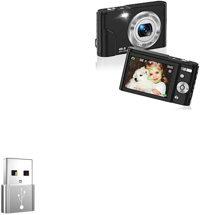 BoxWave Adapter Compatible with Oiadek DC311-AF (2.3 in) - USB-A to C PortChanger (5-Pack), Type-C OTG Convert Charging Data Adapter - Metallic Silver