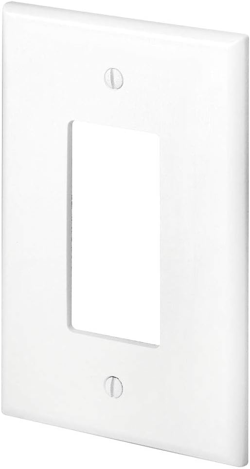 Leviton 1-Gang Decora GFCI Device Decora Wallplate, Oversized, Thermoset, Device Mount, 88601, White