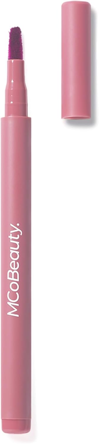 MCoBeauty Lip Stain & Sculpt - Dusty Rose, 1ml | Buildable Pen, Dual-Sided Tip to Line Contour & Fill, Matte Colour, Vegan & Cruelty Free