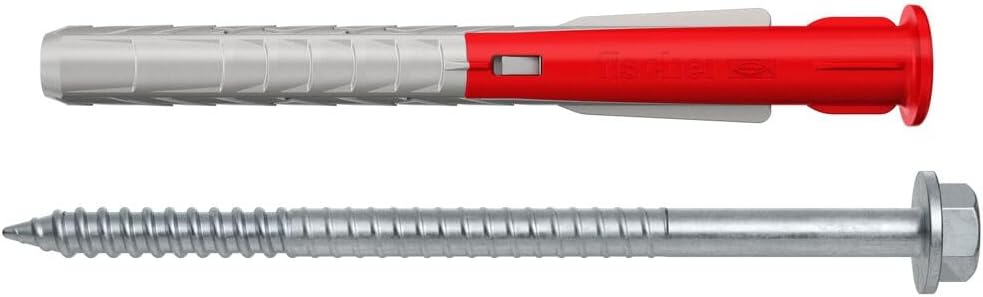 fischer 10 x 100mm Heavy Duty Dot & Dab Wall Fixings - Plasterboard Over Blockwork Wall Plugs & Screws. TV Brackets, Radiators, Heavy Shelves & Kitchen Cabinets - Box of 50