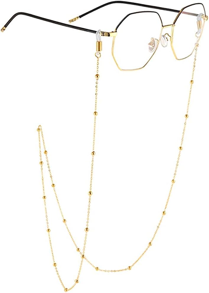 AllenCOCO Glasses Chain, Eyeglass Strap For Women Sunglasses - 14K Gold Eyeglasses Chain, Eye Glasses Holders Around Neck