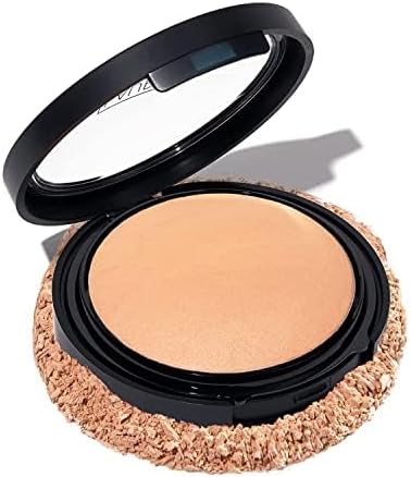 LAURA GELLER NEW YORK Baked Double Take Powder Foundation Long-Wearing, Full Coverage With Breathable Classic Matte Finish, Never Cakey With Anti-Aging Ingredients (04 Medium)