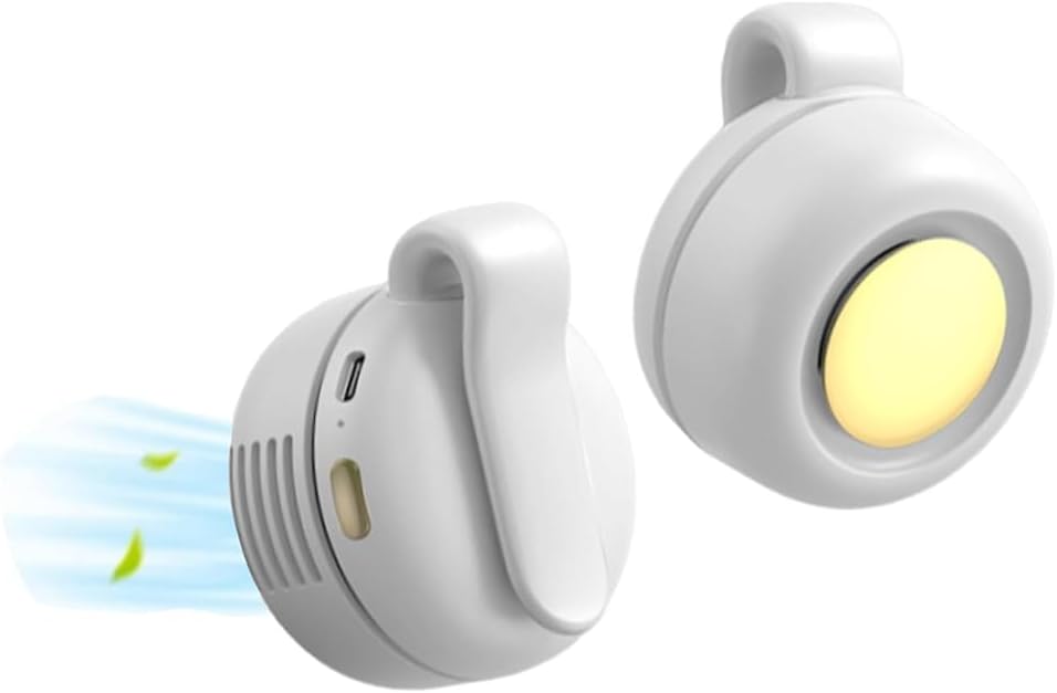 Portable Handheld Fan, No Blades Mini Fan Can Be Adjusted 360 ° Wind Direction, Rechargeable USB Fans Suitable for Home/Travel/Outdoor/Sports/Office (White)