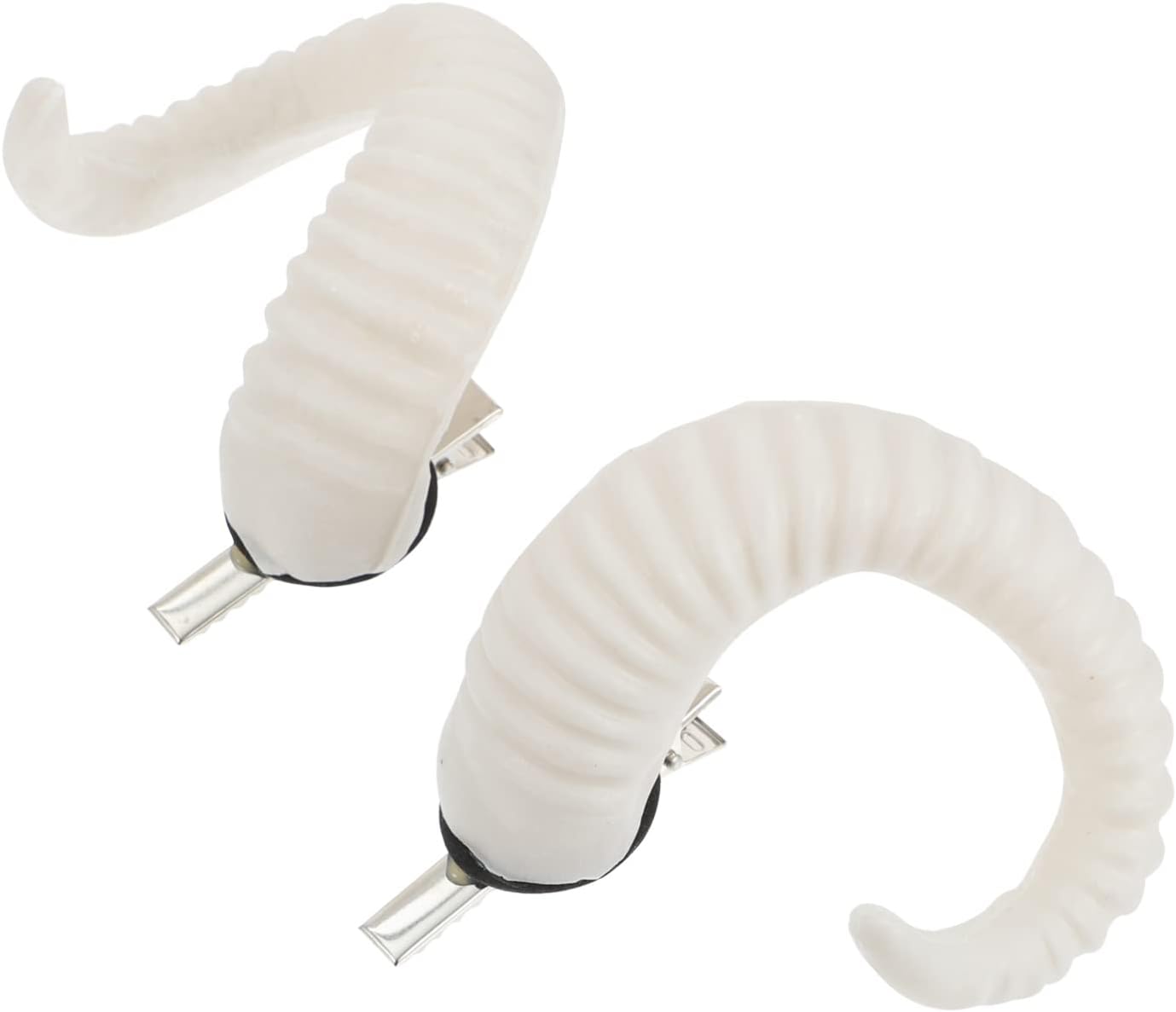 Mobestech A Pair of Black Gothic Sheep Horn Hair Clip Forest Department Cosplay Photograh