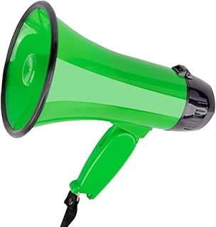 MyMealivos 20 Watt Megaphone Speaker with Built-in Siren Portable Bullhorn 800 Yard Range & 240s Record Bull Horn with Volume Control