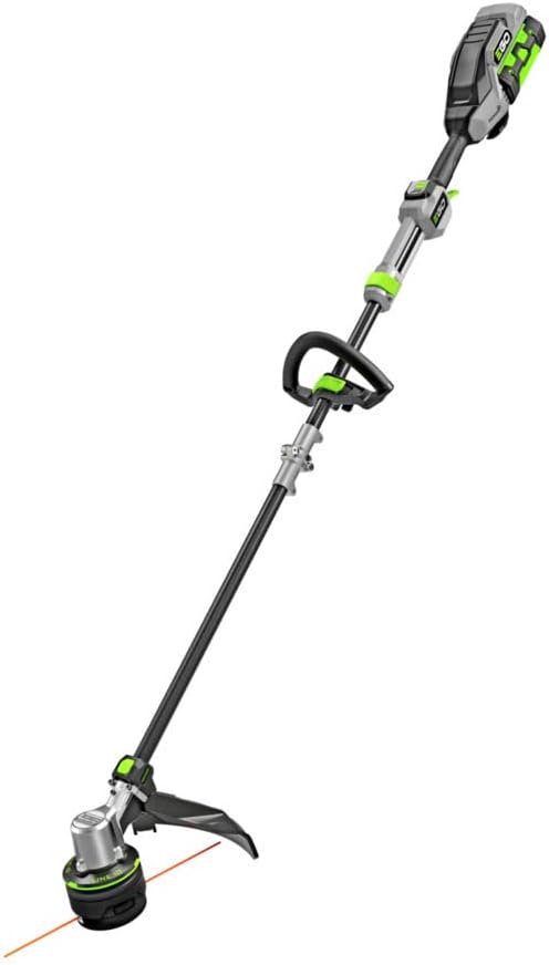 EGO POWER+ String Trimmer, Battery Powered, 16" Trimmer for Weeds and Grass with POWERLOAD, LINE IQ, Telescopic Carbon Fiber Shaft, Includes 56V 4.0Ah Battery and Charger - ST1623T