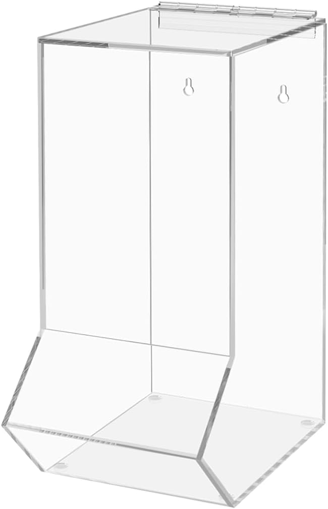 Marketing Holders Clear Dispenser Drop Bin for Retail Medical Facility 6.5" x 14.75" Wall or Counter Storage Display Acrylic Candy Container