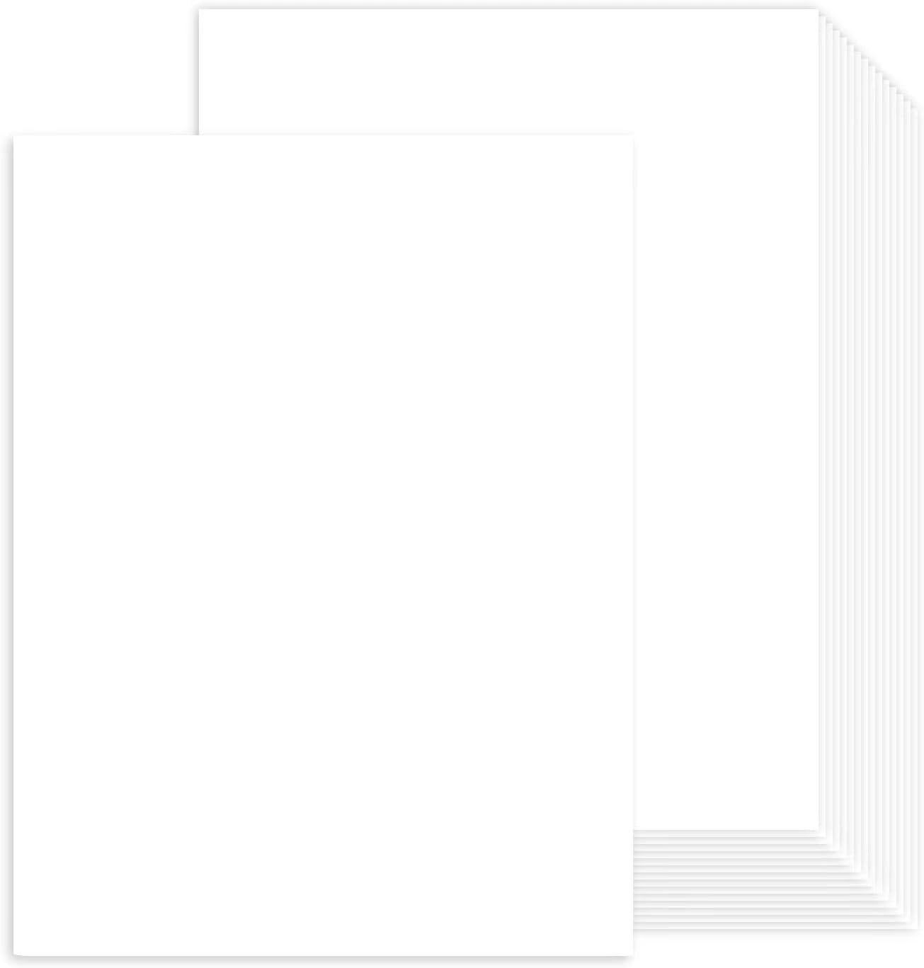 100 Sheets White Card A4 Certificate Paper, Goefun White Card Stock Printer Paper for Invitations, Menus, Wedding, DIY Cards