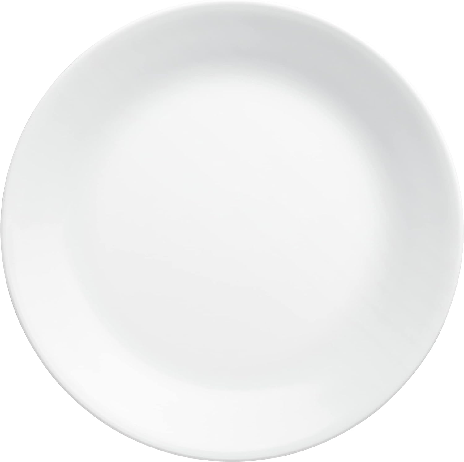 Corelle Vitrelle 4-Pieces 10.25" Glass Dinner Plates Chip & Crack Resistant Glass Dinnerware Set Plates, Winter Frost White