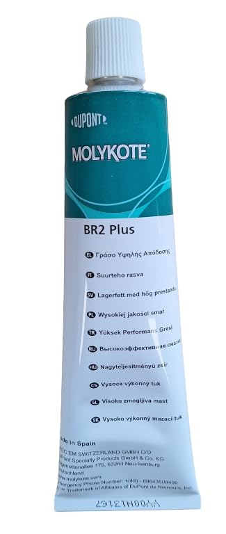 KD89 Molykote BR2 Plus Heavy Duty Multi Purpose Grease for Extreme Pressure - 100g - Black, black