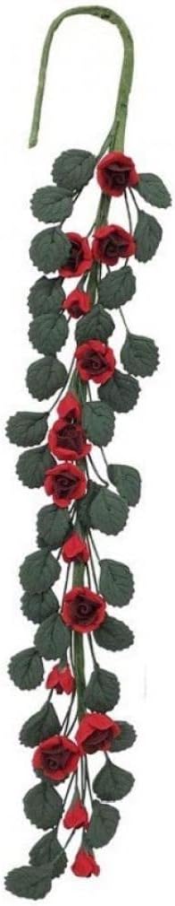 1/12 Miniature Fake Rose Vine Garland Mini Artificial Flowers Plants Hanging Garland for House Garden Ornaments Decor