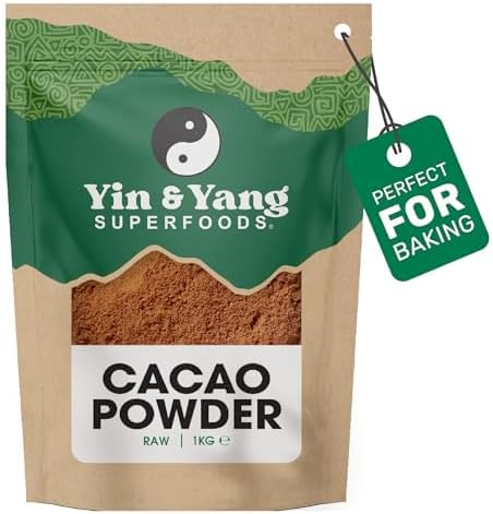 Cacao Powder 1kg | Pure Raw Cocoa | High Fibre & Protein | 100% pure raw cacao with no added ingredients. Rich chocolate flavour for smoothies, baking and hot drinks.