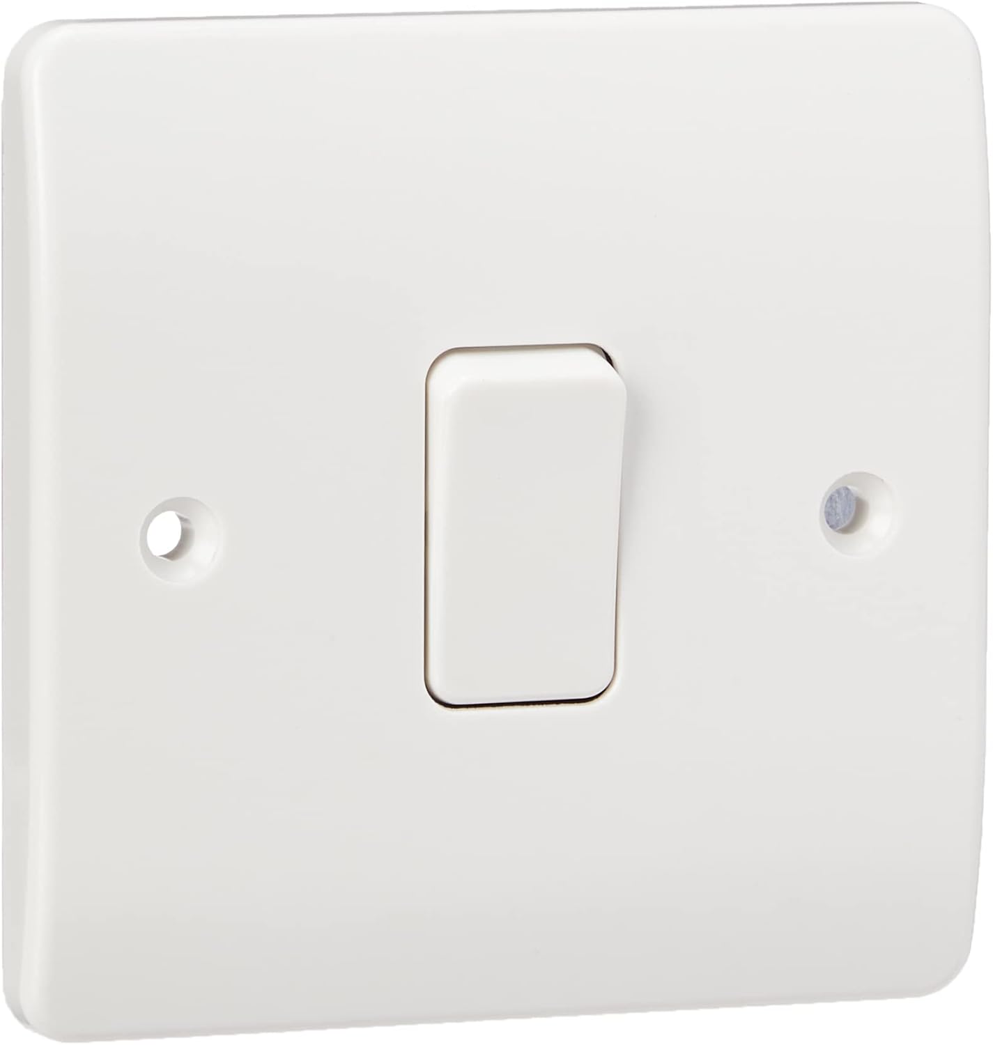 MK Logic Plus K4871 WHI 10A Single Pole 2 Way Plateswitch, 1 Gang
