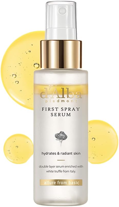 d'alba Italian White Truffle First Spray Serum, Vegan Skin Care, Hydrating Face Moisturizer, Glow Serum for Radiant Skin, All In One Mist, Korean Skin Care (50ml)