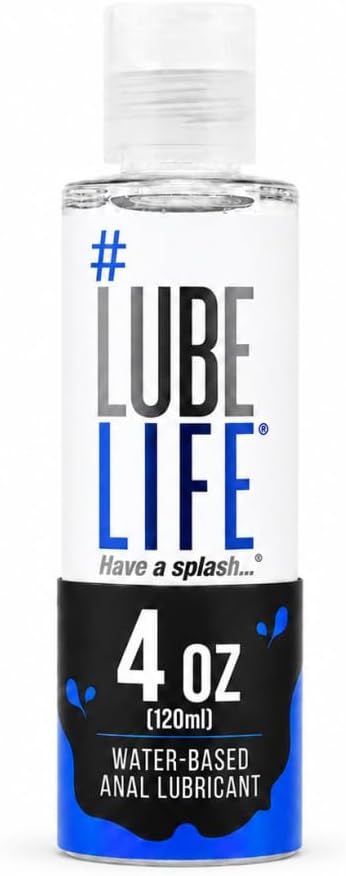 LubeLife Water-Based Anal Lubricant, Deep Comfort Personal Lube for Men, Women, and Couples, 4 Fl Oz