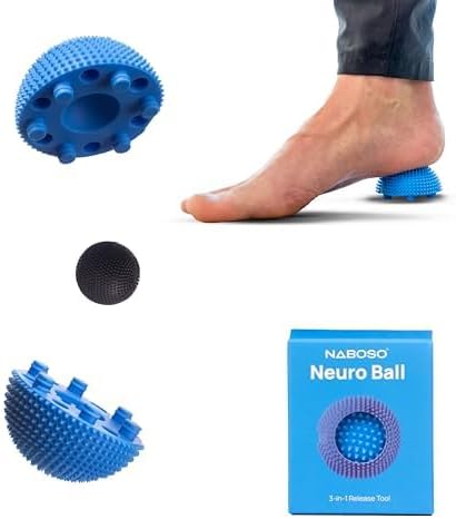 NABOSO Neuro Ball, Foot Myofascial Release Tool, Textured Massage Ball for Feet, Self Massage, Mobility and Recovery