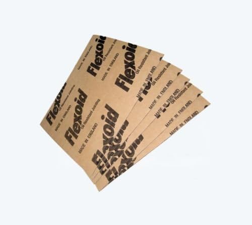 FLEXOID Gasket Paper, 1.6mm Thick - 5 x A4 Sheets - Oil & Water Resistant