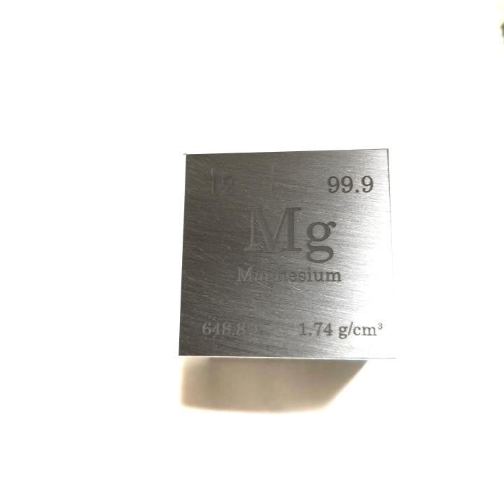 Magnesium Cube 10mm (0.39 Inch) – High-Purity 99.9% Lightweight Metal Density Block with Right-Angled Edges for STEM Education & Collectors