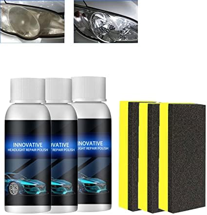 Innovative Headlight Repair Polish, Car Headlight Repair Fluid, Car Headlight Cleaner (30 ml,3 pcs)