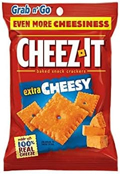 Cheez It Extra Cheesy Baked Snack Crackers - 6 x 3oz- 85g bags - American Crackers
