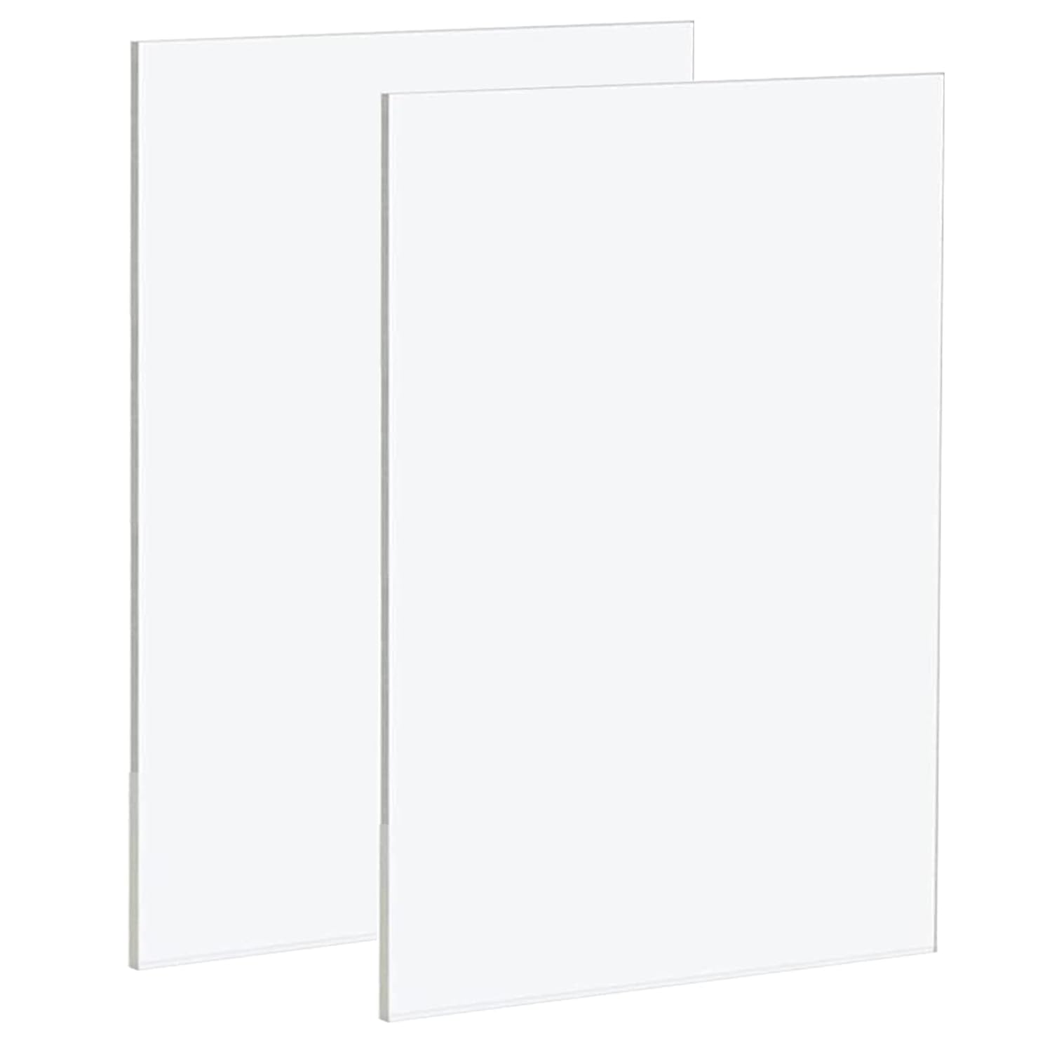 2 Pack A4 Clear Acrylic Sheets - 297x210mm, 3mm Thick Clear Plexiglass Plastic Acrylic Sheet, Transparent Plastic Sheet Plexiglass Panels for Decoration, Display, Picture Frame, Painting