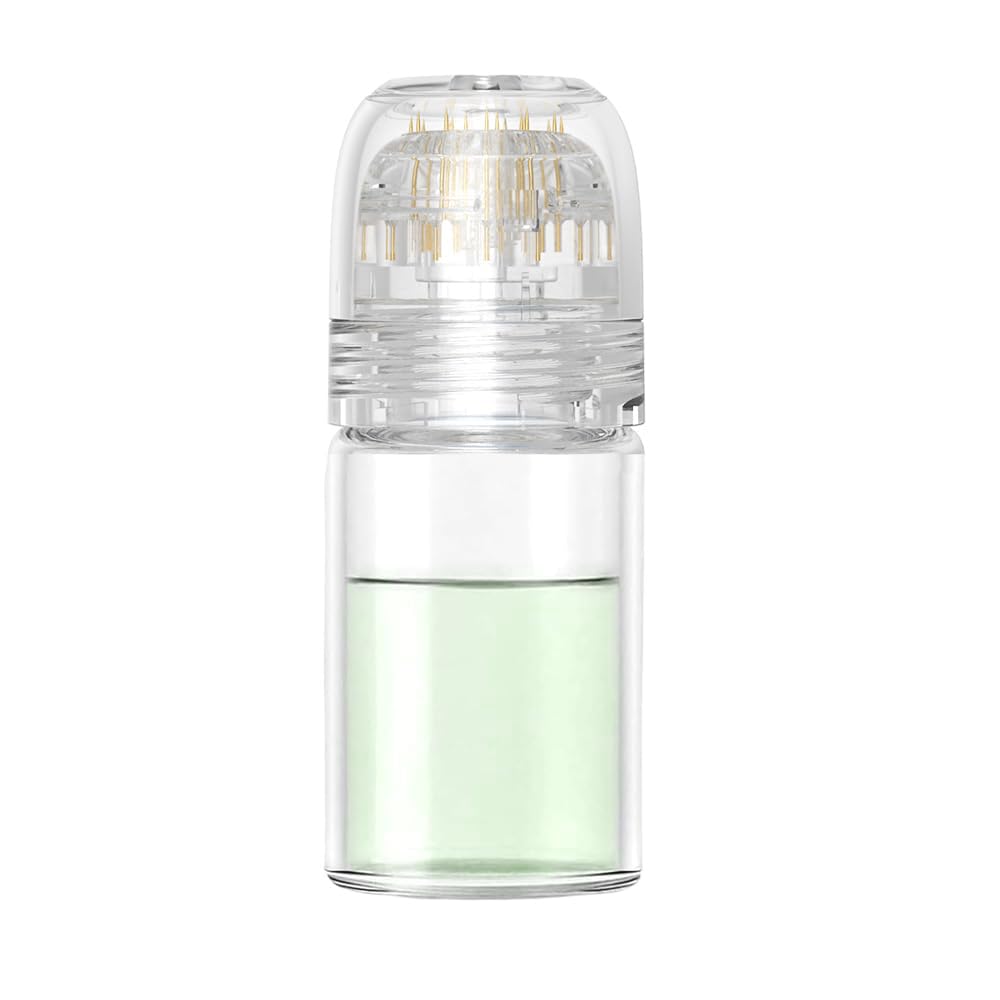 Serum Applicator Hydra Roller Derma Stamp 0.25mm - 20 Titanium Microneedling Roller Stamp (Serum is Not Included)