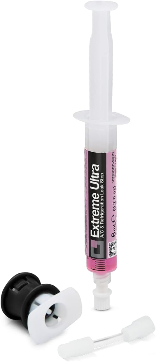 ERRECOM Extreme Ultra - 6mL, Leak Stop for Vehicle A/C Systems, Includes R134a Adapter