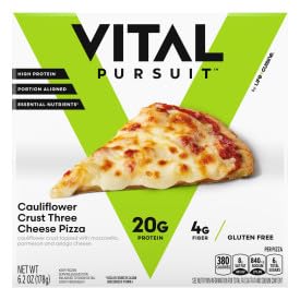 Vital Pursuit Cauliflower Crust Pizza, Pack of 10 (Three Cheese)