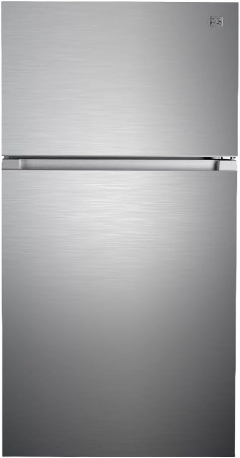 Kenmore 33 in. 20.5 cu. ft. Capacity Refrigerator/Freezer with Full-Width Adjustable Glass Shelving, Humidity Control Crispers, ENERGY STAR Certified, Fingerprint Resistant Stainless Steel
