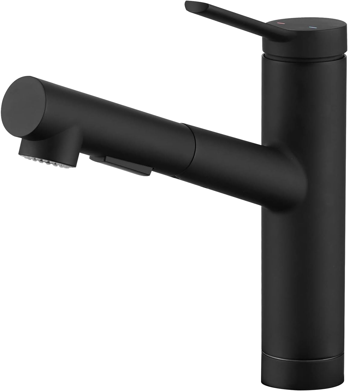 CREA Pull Out Kitchen Taps, Kitchen Mixer Tap with 2 Function Sprayer, 120° Swivel Single Handle Sink Mixer Taps, Sink Tap with Pull Out Sprayer, Matte Black