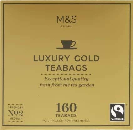 M & S Marks And Spencer 160 Luxury Gold Tea Bags