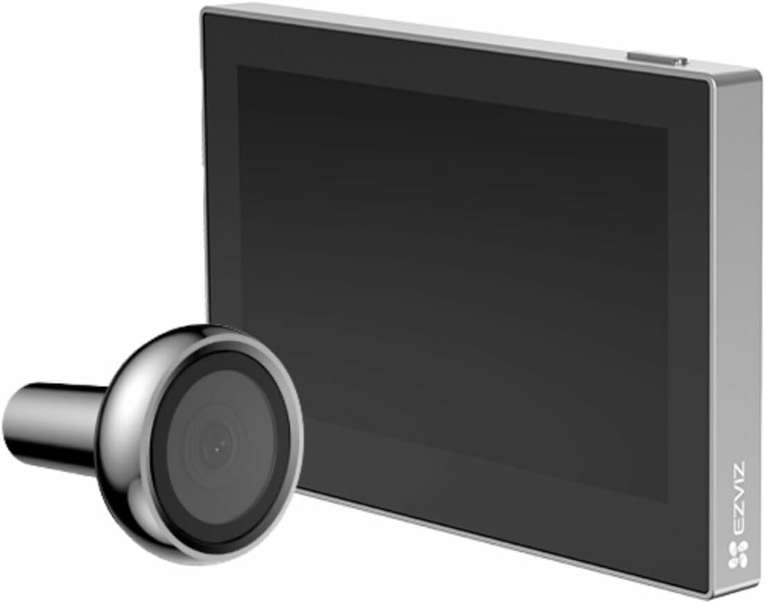 EZVIZ Digital Door Viewer Camera with LCD Display Screen, Wire-Free Peephole HP2 -Silver