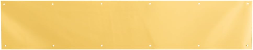 Prime-Line J 4703 6 x 34 In., Aluminum, Door Kick, Brite Brass Plated (Single Pack)