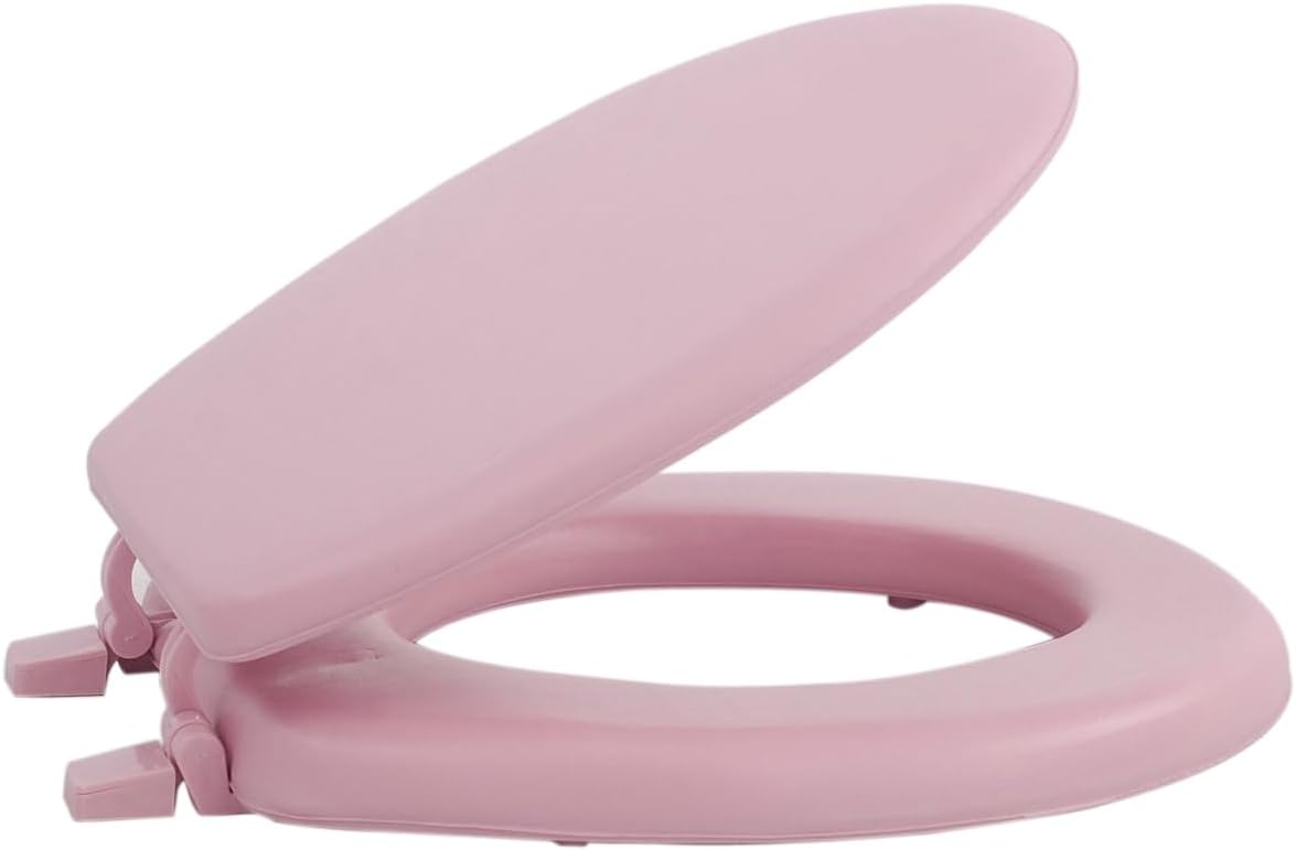Achim Home Furnishings Fantasia Standard 17" Soft Toilet Seat Vinyl Pink