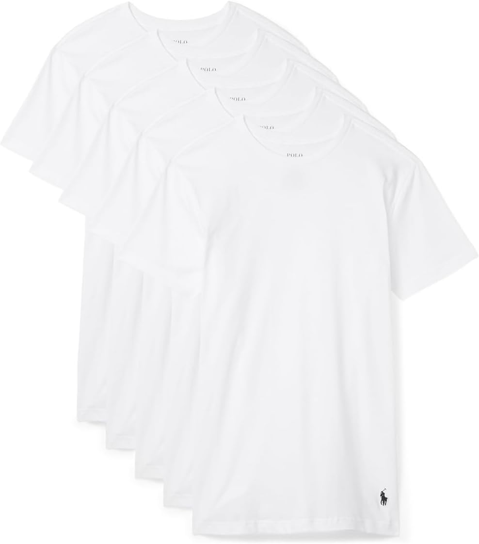 POLO RALPH LAUREN Slim Fit Undershirt w/Wicking 5-Pack Crews