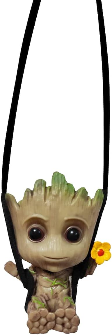 Swinging Groot resin Car Hanging Ornament Cute Anime Accessories Hanging for Car Interior Car Rearview Mirror Pendant Auto Decoraction Accessories Ornaments Crafts Doll For Birthday
