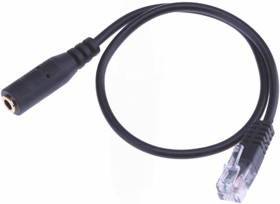 RJ9 to 3.5mm Adapter Cable - Smartphone Headset Adapter Cable |Earphone Converter with Round Head and Interface Compatible with Telephone and Computer