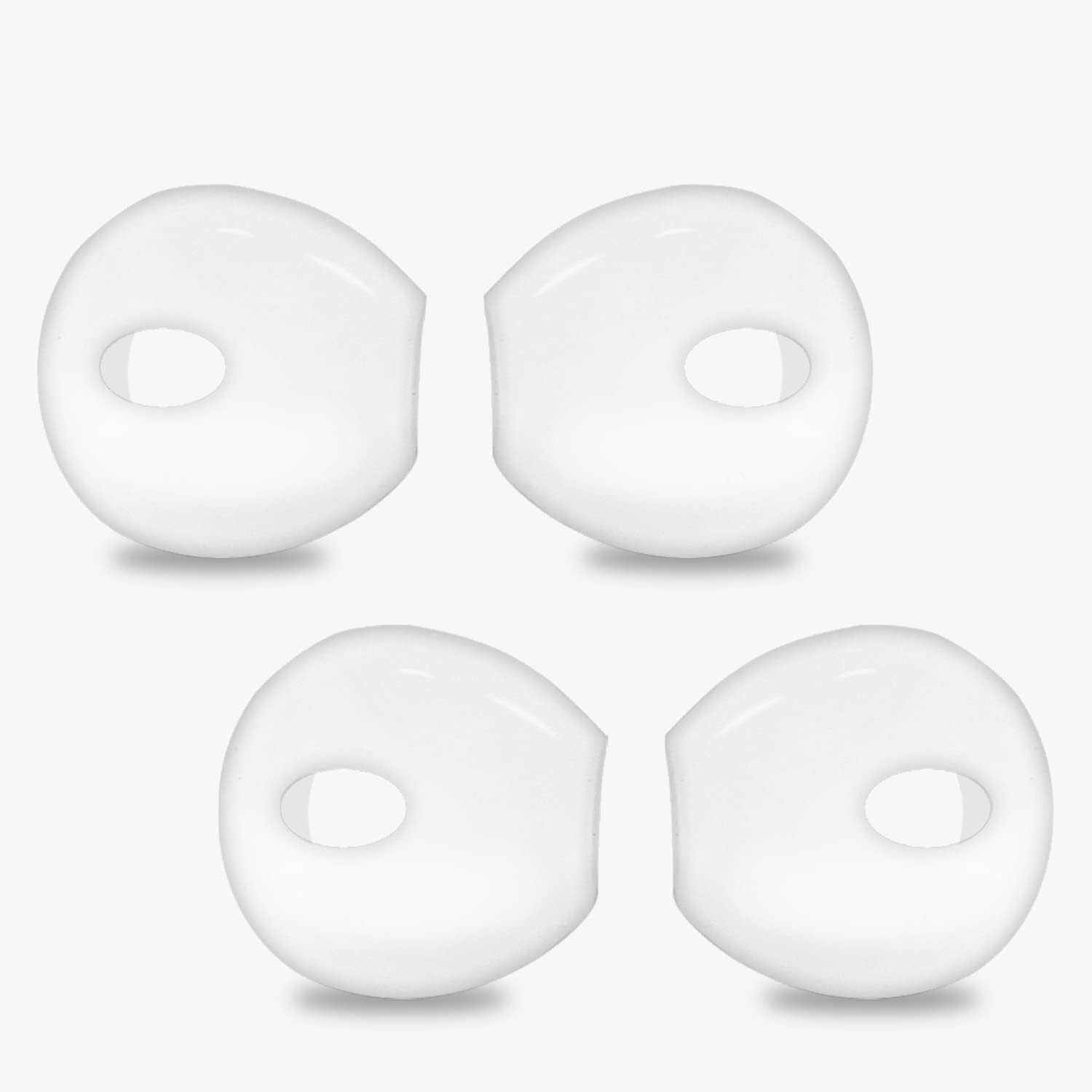 EKIND 4 Pcs Ear Cover Tips Anti-Slip Silicone Soft Replacement Sport Earbud Tips Compatible for iPhone 7 / 6S / 6 Plus / 5S / 5C / 5 Headphones Earphones Protective Accessories Tips (Clear)