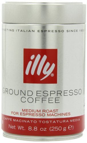 illy Caffe (Medium Roast, Ground coffee Red Band), 8.8-Ounce Tins (Pack of 2) by illy [Foods]