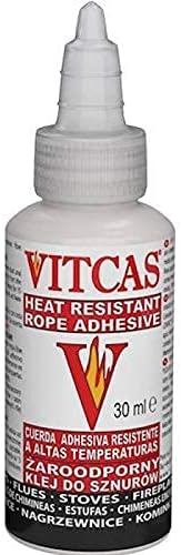 VITCAS 125ml White Fire Rope Seal Adhesive - Wood Fired – Multi Fuel Stoves-boilers-high-temperature adhesive-heat resistance of up to 1000 degree Celsius