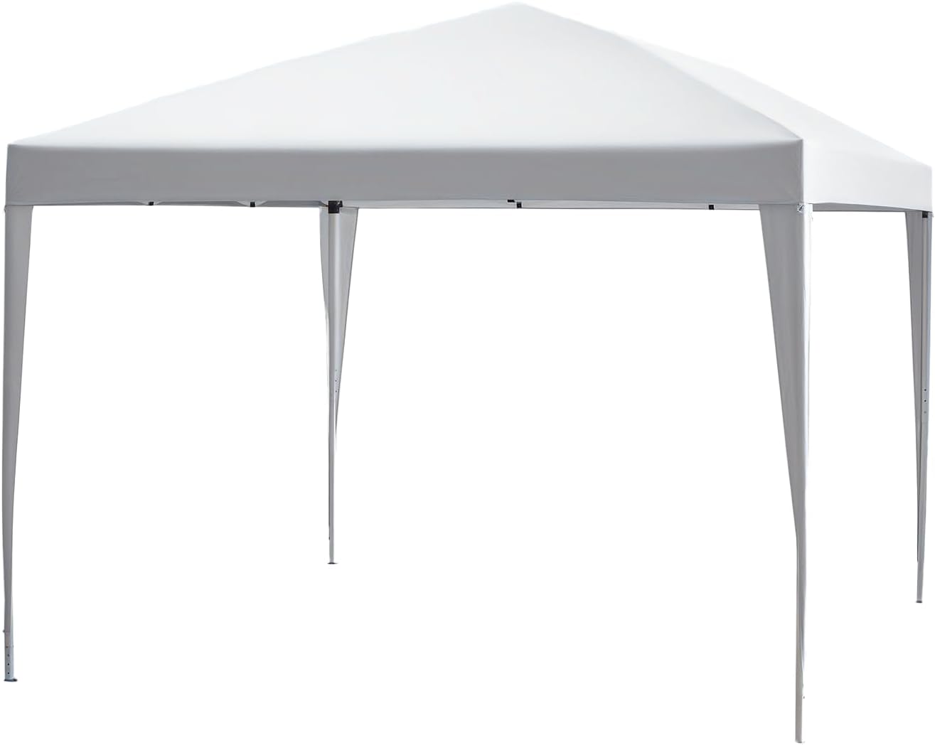 Outsunny 3 x 3M Garden Pop Up Gazebo Height Adjustable Marquee Party Tent Wedding Canopy with Carrying Bag, White