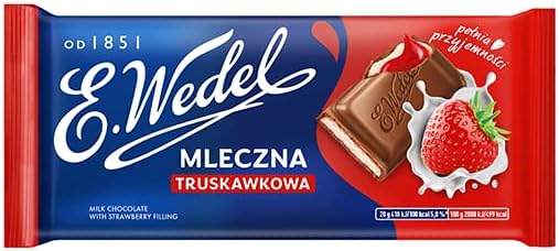E. Wedel Milk Chocolate With Strawberry, 100g